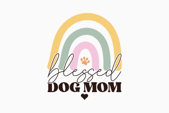 Blessed Dog Mom Retro Dog