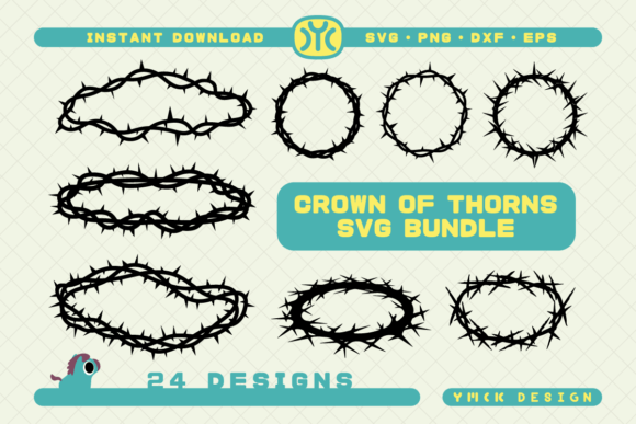 Crown of Thorns SVG Bundle 24 Designs
