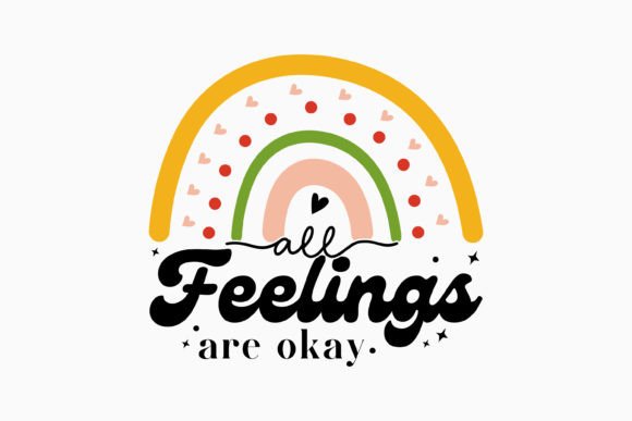 Retro Mental Health Svg All Feelings Are